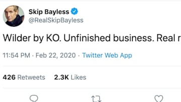 Skip Bayless tweet. 