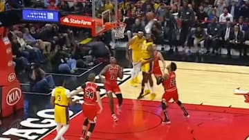 LeBron James notched another triple-double this season, this time against the Bulls on Tuesday.