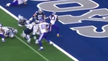 Vikings retake lead over Cowboys with two-yard rushing touchdown by Dalvin Cook on Sunday.