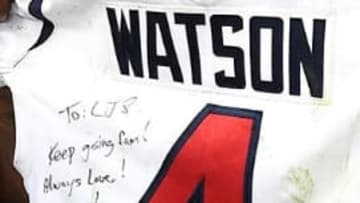 Deshaun Watson called Lamar Jackson 'MVP' during postgame jersey swap on Sunday.