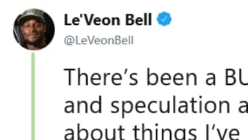 Le'Veon Bell responded to reports of head coach Adam Gase not wanting to throw the bank to sign him.
