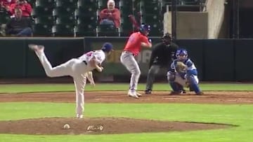 New York Mets minor leaguer Tim Tebow was struck out by a position player on Tuesday night.