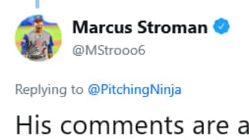 Marcus Stroman bit back at Red Sox commentator Dennis Eckersley's criticism.