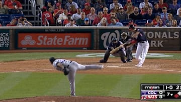 Trea Turner completes the cycle on Tuesday night against the Rockies with a seventh inning double.