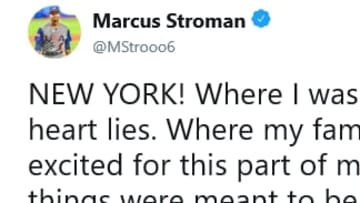 Marcus Stroman posted a throwback photo of him wearing Mets apparel as a child following trade.