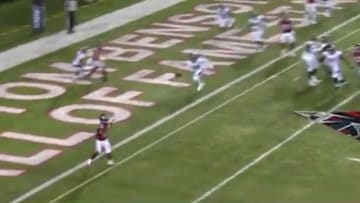The Falcons tie things up in the Hall of Fame Game with a Brian Hill TD catch against Broncos.