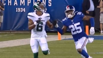 Jets head coach Adam Gase successfully wins the first-ever pass interference challenge.