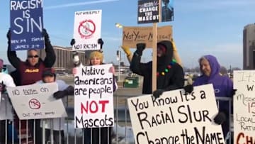 Protestors Outside Lambeau Field