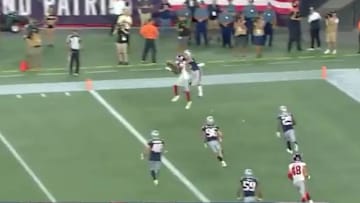 Kyle Lauletta throws walkoff touchdown to Alonzo Russell to give the Giants the win over Patriots.