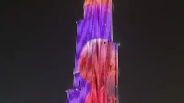 The Burj Khalifa was lit up in honor of Kobe and Gianna Bryant.