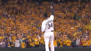 Mariners fans go wild during Felix Hernandez's final start in Seattle on Thursday.