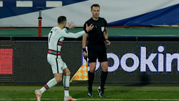 En el partido ante Serbia le anularon un gol legítimo a Cristiano Ronaldo.