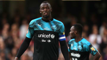 Usain Bolt lors du macth SoccerAid. 