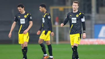 Thomas Delaney, Jude Bellingham und Marco Reus (v. l.)