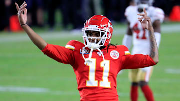Chiefs WR Demarcus Robinson against the 49ers in Super Bowl LIV