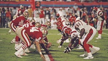 49ers QB Joe Montana under center in Super Bowl XXIII