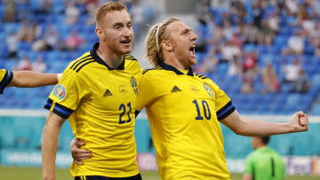 Forsberg scored both of Sweden's goals