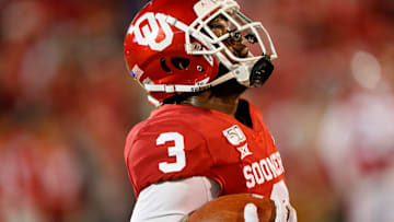 Oklahoma Sooners wide receiver Mykel Jones in a game against the TCU Horned Frogs