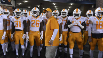 University of Tennessee football team with coach Jeremy Pruitt