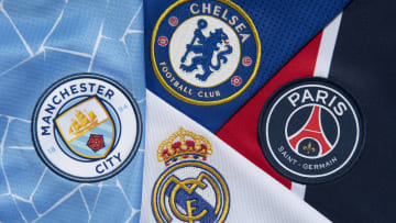 The Club Badges of the Four Champions League Semi Finalists