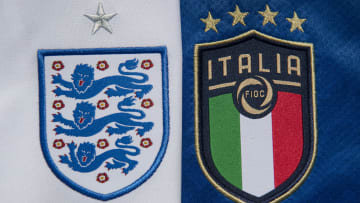 Angleterre face à l'Italie en finale de la Coupe d'Europe 2021. 