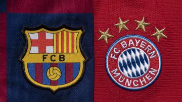 The FC Barcelona and FC Bayern Munich Club Badges
