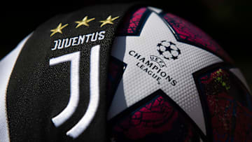 The Juventus Club Crest and Champions League Match Ball