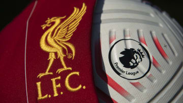 The Liverpool Badge with a Premier League Match Ball