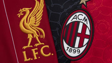 The Liverpool and AC Milan Club Badges