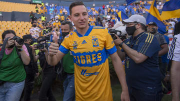Florian Thauvin en su presentación como jugador de Tigres