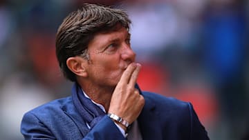 Hernán Cristante previo a un partido entre Toluca y Monarcas Morelia.