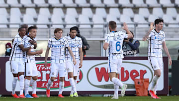 Esultanza nerazzurra