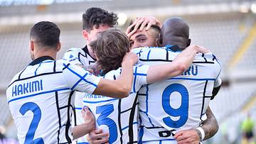 L'Inter festeggia il gol di Lautaro a Torino 