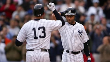 Former New York Yankees Alex Rodriguez and Derek Jeter