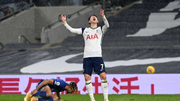 Le désarroi de Heung-Min Son, qui n'a pas été vraiment brillant ce soir, en l'absence de Harry Kane