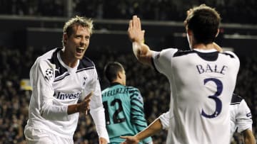 Peter Crouch et Gareth Bale lors de leur période commune à Tottenham. 