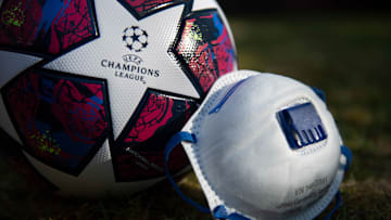 UEFA Champions League Matchball and Protective Face Mask