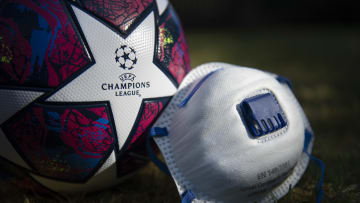 UEFA Champions League Matchball and Protective Face Mask