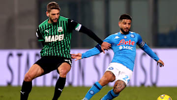 Lorenzo Insigne contro il Sassuolo