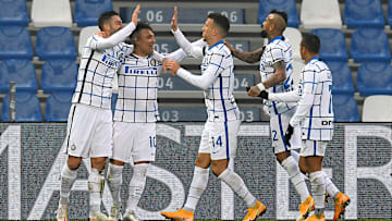 Esultanza nerazzurra