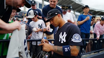 New York Yankees star Gleyber Torres signs autographs