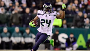 Seattle Seahawks RB Marshawn Lynch in Wild Card Round vs the Seattle Seahawks