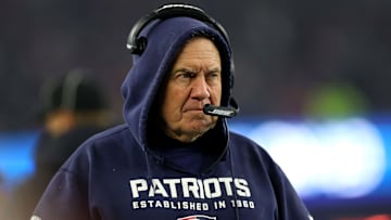 Belichick during a Postseason loss to the Tennessee Titans