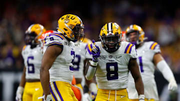 LSU football's Patrick Queen (Photo by Jonathan Bachman/Getty Images)