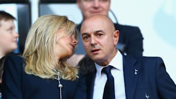 LONDON, ENGLAND - MARCH 16: Tottenham Hotspur chairman, Daniel Levy and his wife Tracy Dixon during the Barclays Premier League match between Tottenham Hotspur and Arsenal at White Hart Lane on March 16, 2014 in London, England. (Photo by Paul Gilham/Getty Images)