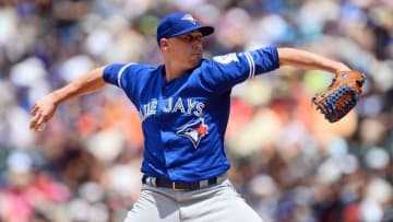 Jun 29, 2016; Denver, CO, USA; Toronto Blue Jays starting pitcher Aaron Sanchez (41) delivers a pitch in the third inning against the Colorado Rockies at Coors Field. The Blue Jays defeated the Rockies 14-9. Mandatory Credit: Ron Chenoy-USA TODAY Sports