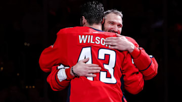 Alex Ovechkin, Tom Wilson, Washington Capitals (Photo by Scott Taetsch/Getty Images)