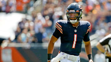 Justin FIelds, Chicago Bears. Mandatory Credit: Jon Durr-USA TODAY Sports