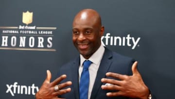Jerry Rice walks the red carpet prior to the NFL Honors at Radio City Music Hall. Mandatory Credit: Mark J. Rebilas-USA TODAY Sports