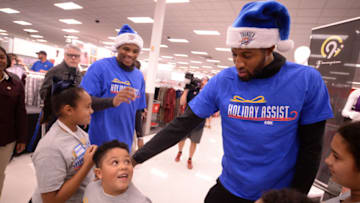 Russell Westbrook , Paul George, OKC Thunder (Photo by Layne Murdoch/NBAE via Getty Images)